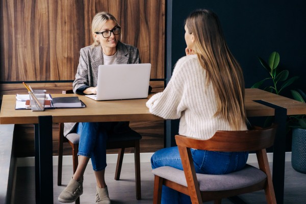 two women in a job interview